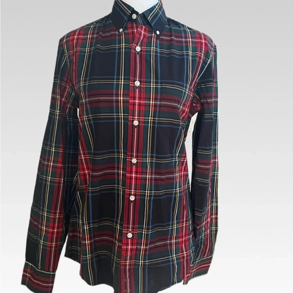 J. Crew Multicolor Plaid Button Down Shirt size S